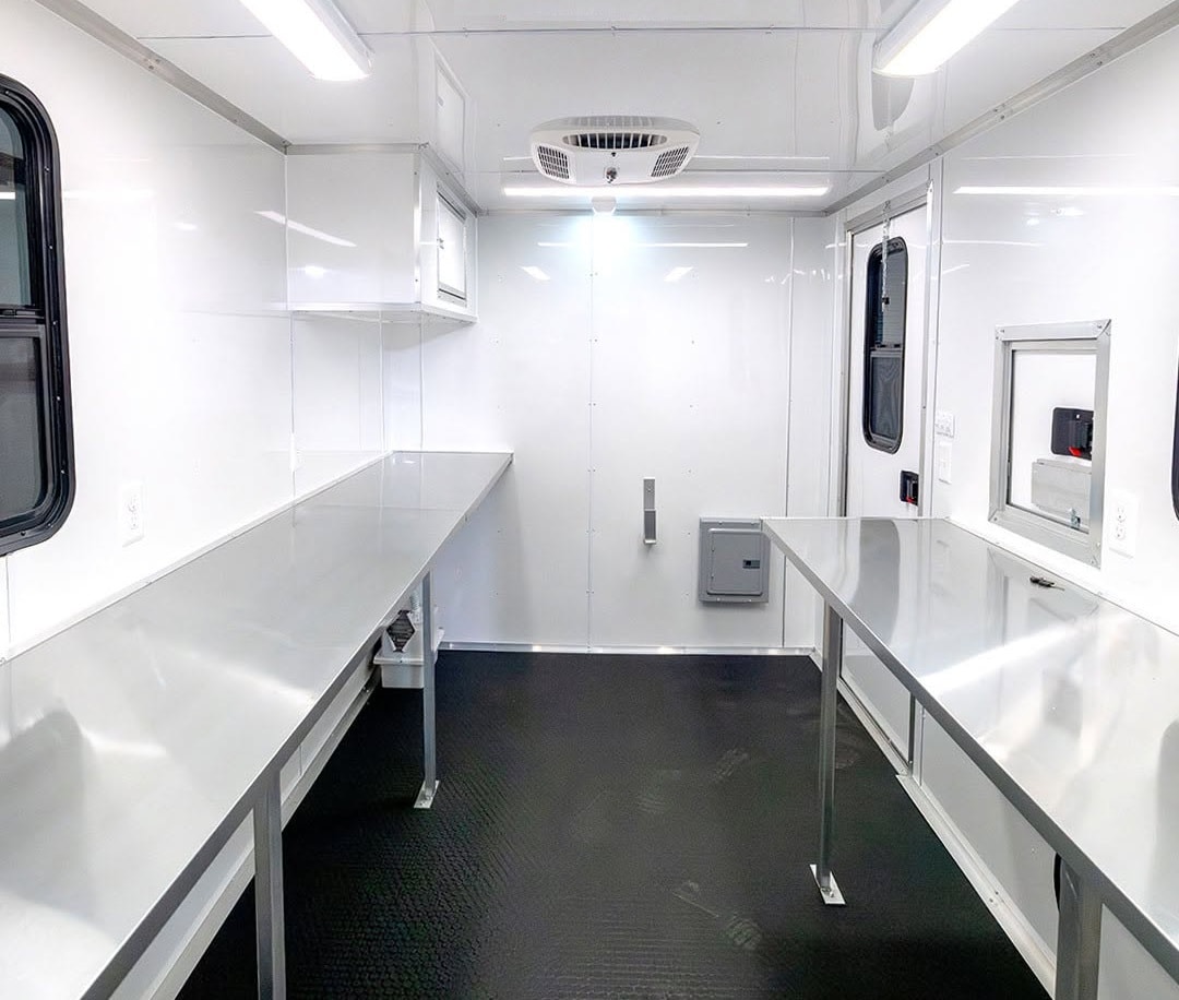 Anvil cable splicing custom cargo trailer interior