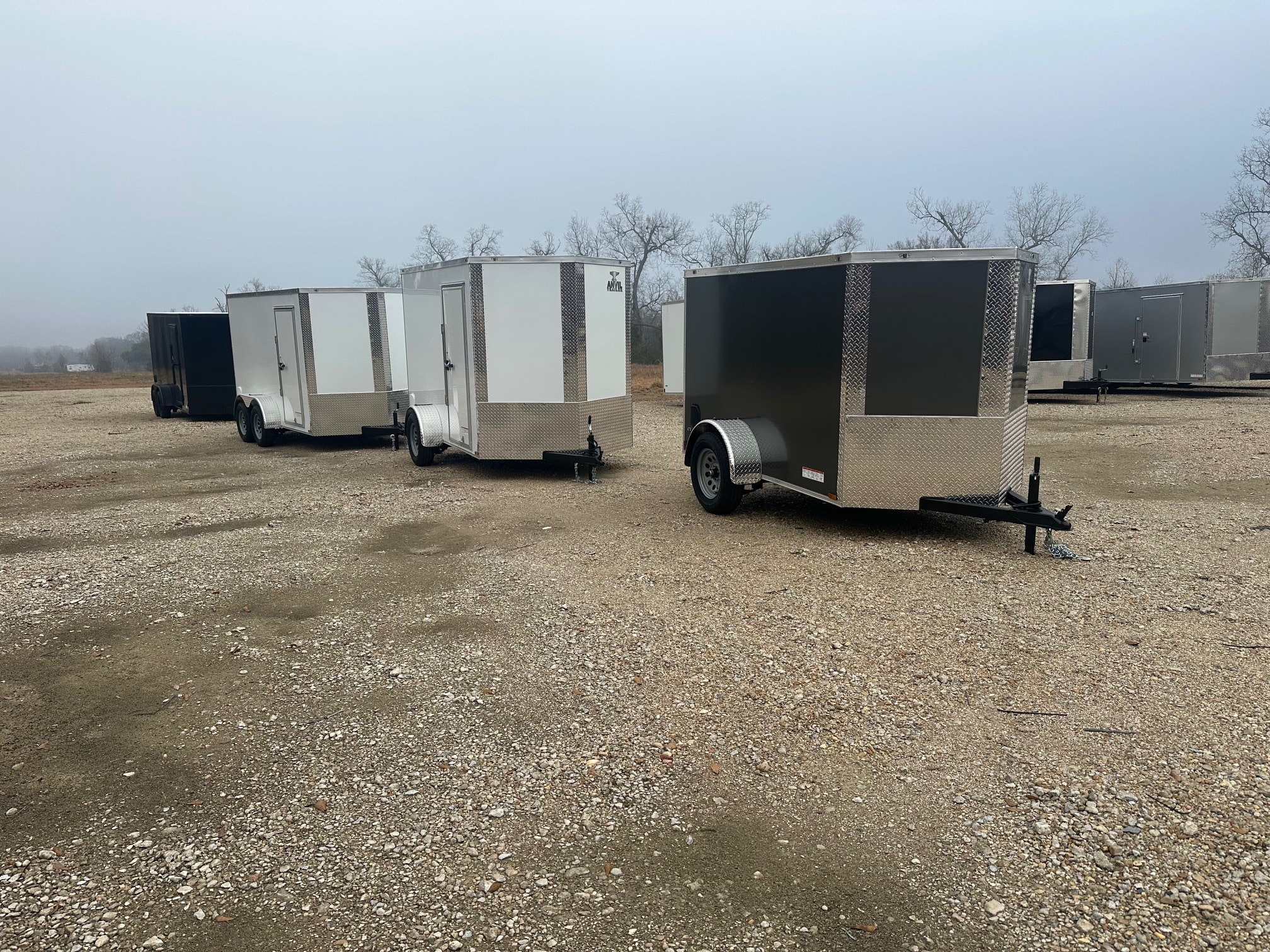 Anvil cargo trailers on lot at Delta Trailer Sales