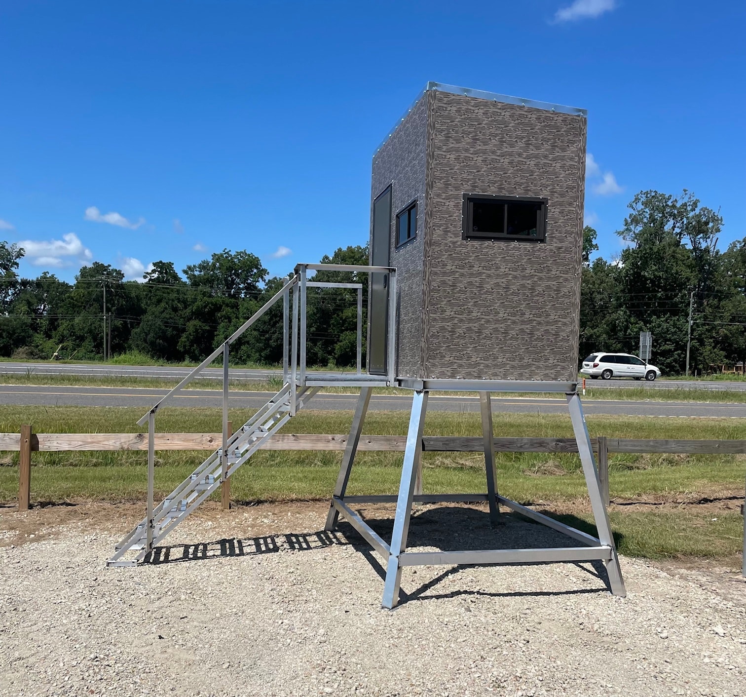 6x6 deer blind on welded tower