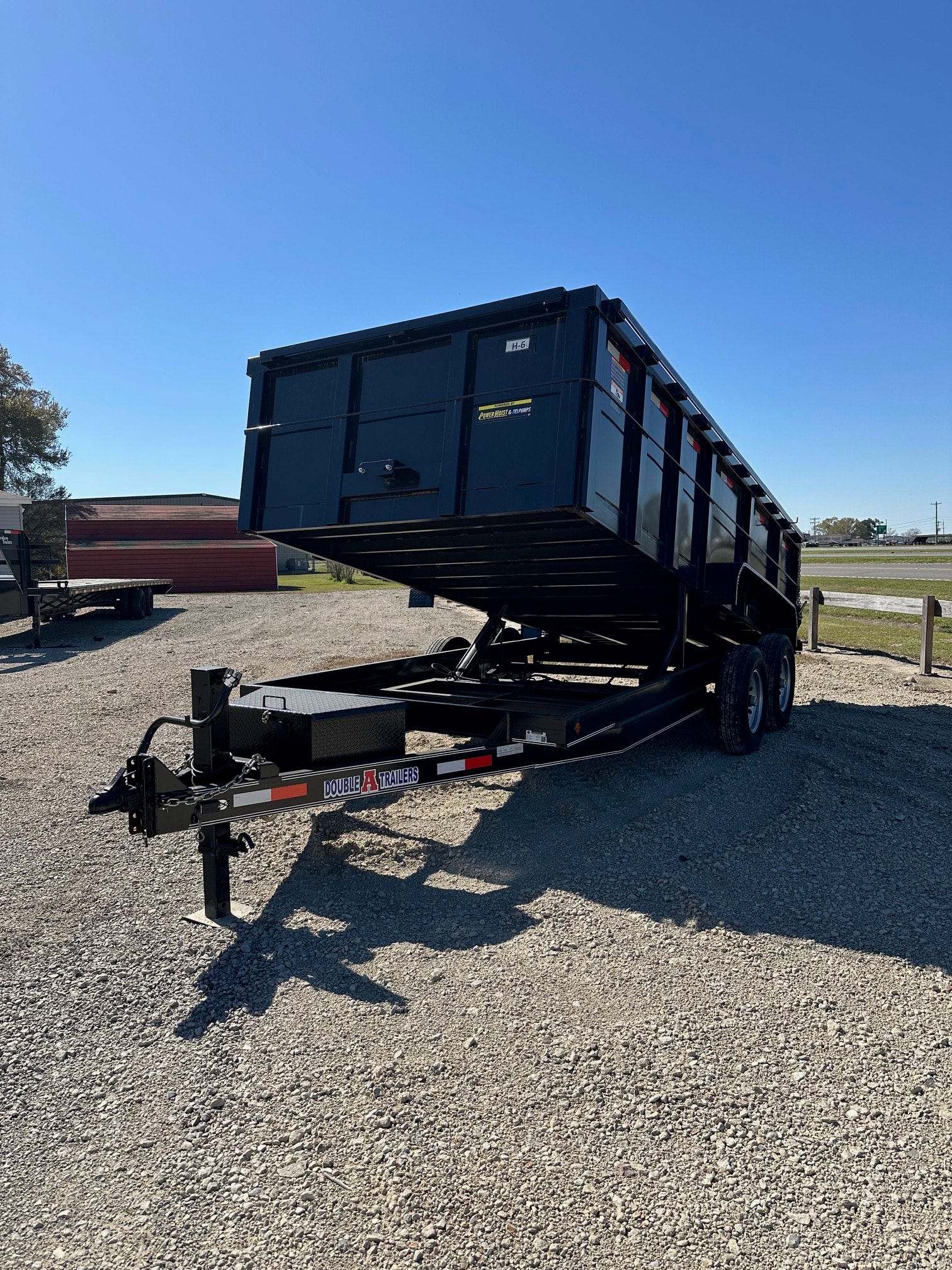 Double A bumper pull dump trailer at Delta Trailer Sales Lafayette Louisiana