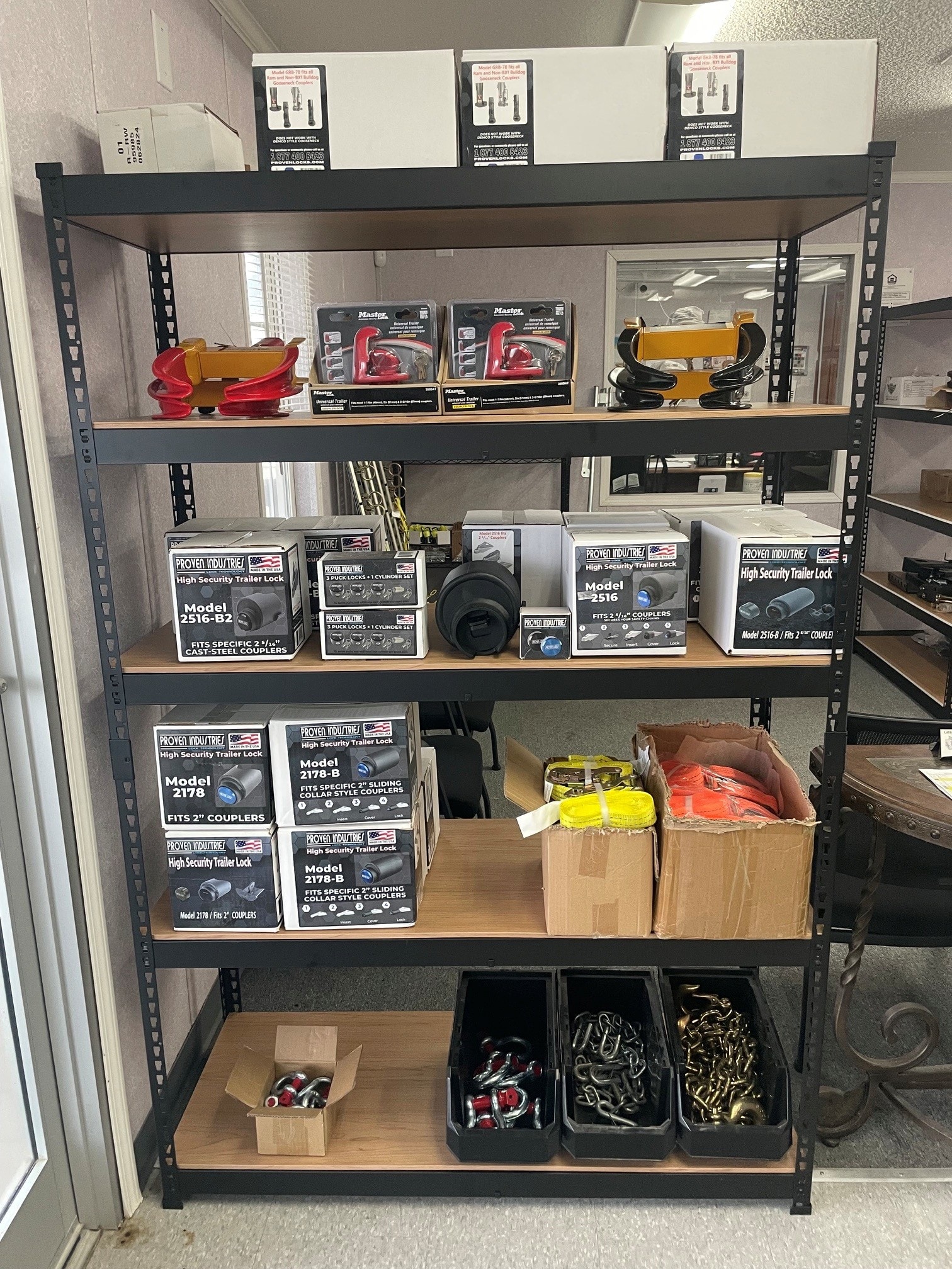 Trailer locks, couplers, chains, and security accessories at Delta Trailer Sales